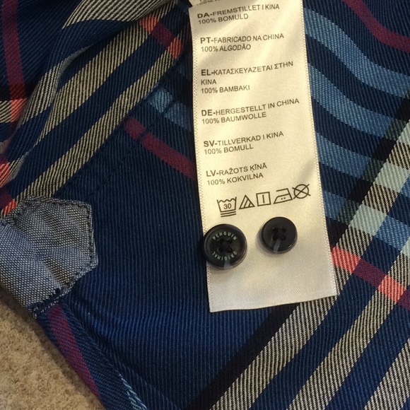 Penguin by Munsingwear Blue Button Down Plaid -L - Picture 9 of 16